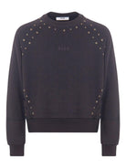 Felpa per bambina MSGM Kids nera con borchie color oro F5MSJGSW148 110 MSGM KIDS 