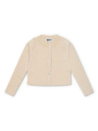 Cardigan Giselle per bambina Molo beige con bottoni in madreperla 2S25K302 5410 MOLO 