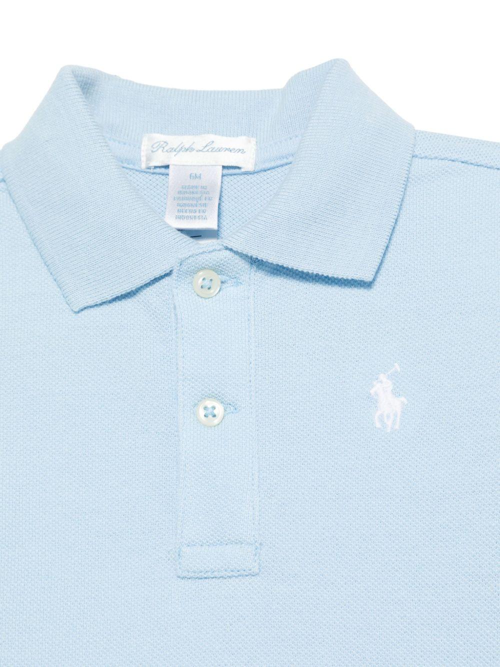 T-shirt per neonato Polo Ralph Lauren Kids azzurra con logo ricamato 320703632 153 Ralph Lauren kids 