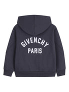 Felpa per bambino Givenchy Kids blu con cappuccio e zip H31215 061 GIVENCHY KIDS 