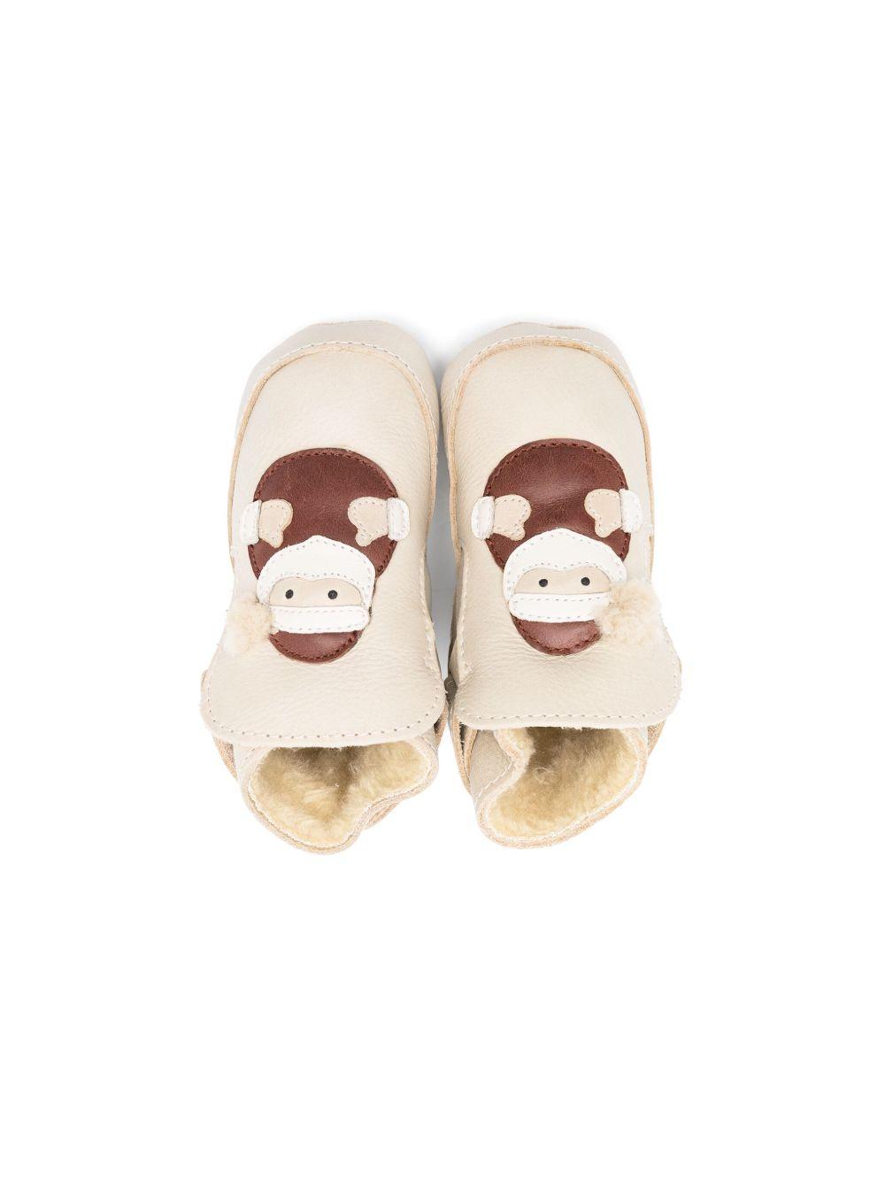 Stivali per neonato Donsje beige con Babbo Natale 1035704 PU007 DONSJE 