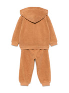 Tuta sportiva per neonato Moschino Kids beige con logo sul petto MUK04TLIA21 20121 MOSCHINO KIDS 