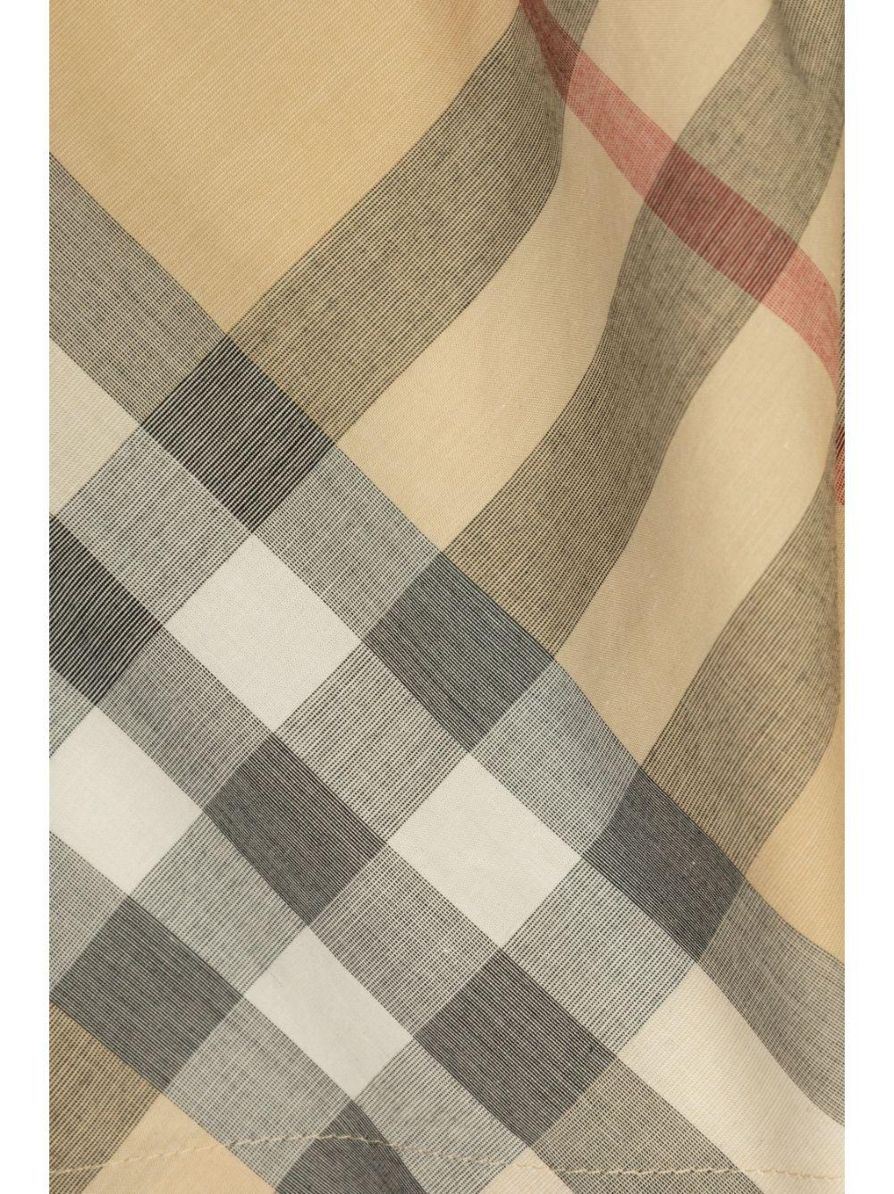 Abito a quadri per neonata Burberry Kids beige con scollo rotondo 8090096 A2205 BURBERRY KIDS 