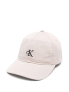 Cappello da baseball con ricamo per bambino Calvin Klein Kids beige con tesa curva IU0IU00150 PA8 CALVIN KLEIN KIDS 