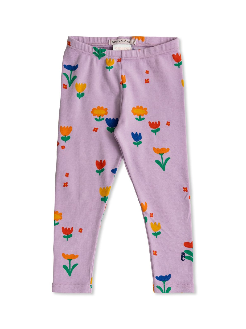 Leggings per neonata Bobo Choses Garden Party lilla con stampa con fiori all-over B125AB055 551 BOBO CHOSES 