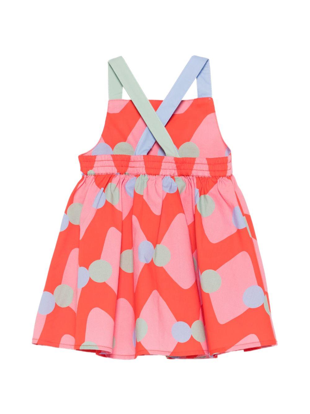 Abito per neonata Stella McCartney Kids multicolore con motivo onde orizzontali TY1112 Z3604 426MC STELLA McCARTNEY KIDS 