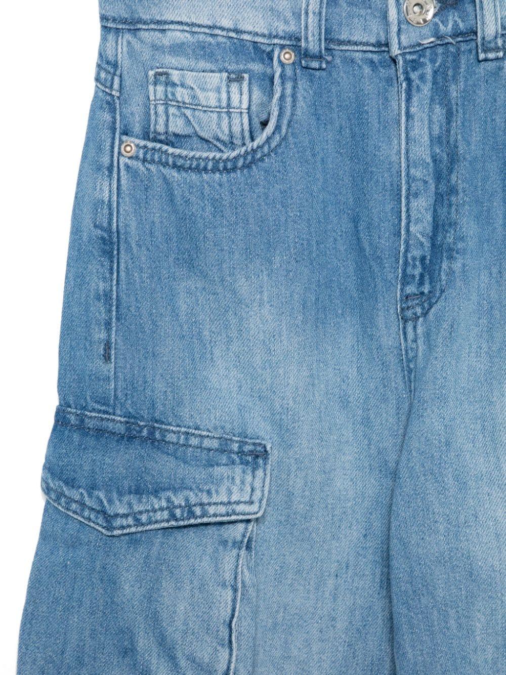 Jeans cargo per bambino MSGM Kids denim con tasche laterali F4MSJBDP091 126 MSGM KIDS 