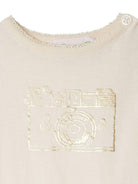 T-shirt per neonata Bonpoint beige con stampa sul davanti P05XTSK00001 104 BONPOINT 