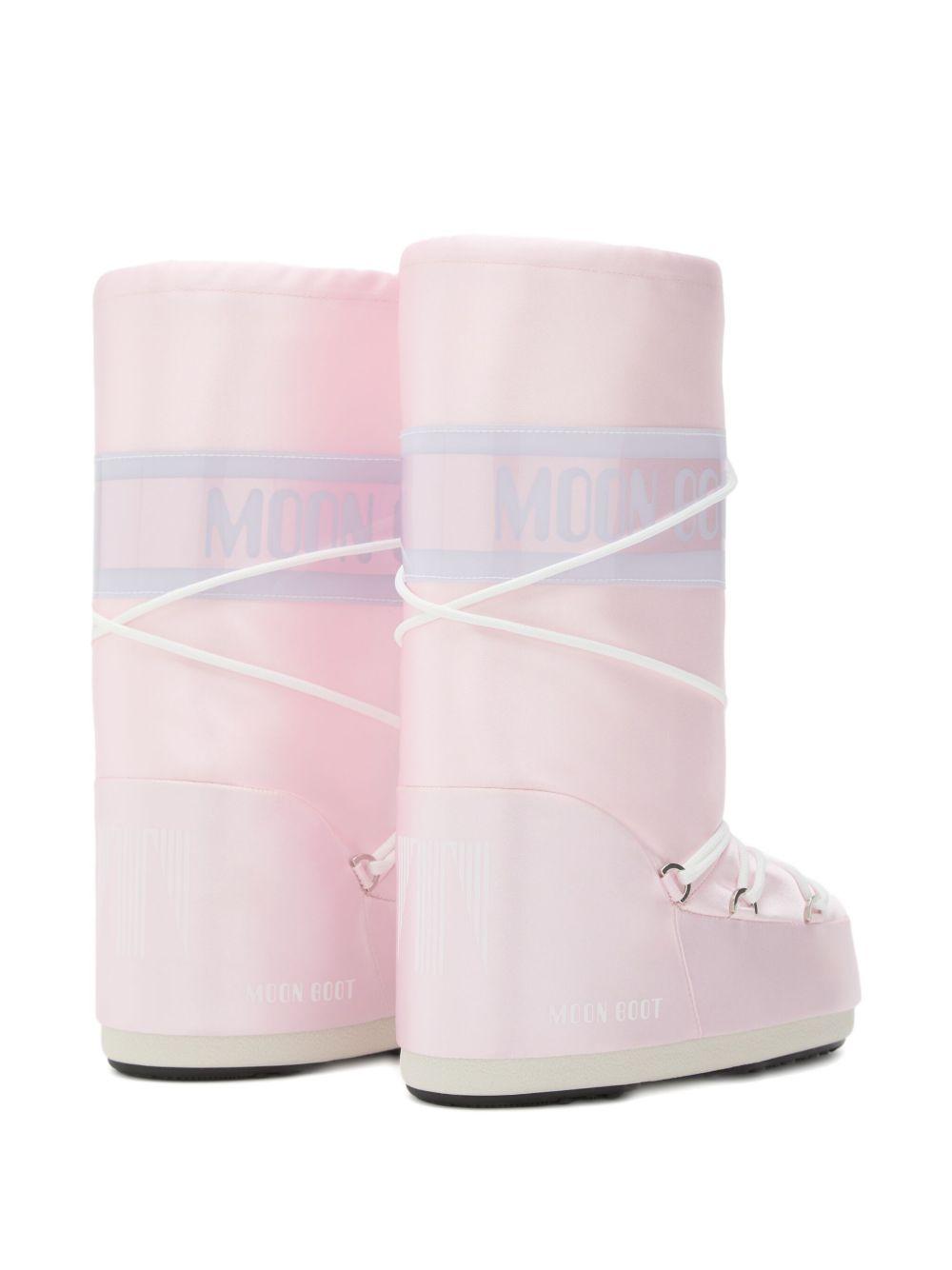 Stivali da neve Icon per bambini Moon Boot Kids rosa con stampa 80D1403060 J032 MOON BOOT 
