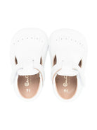 Scarpe primi passi per neonata Eli1957 bianco con soletta in pelle con logo 10028AL BLANCO ElI 