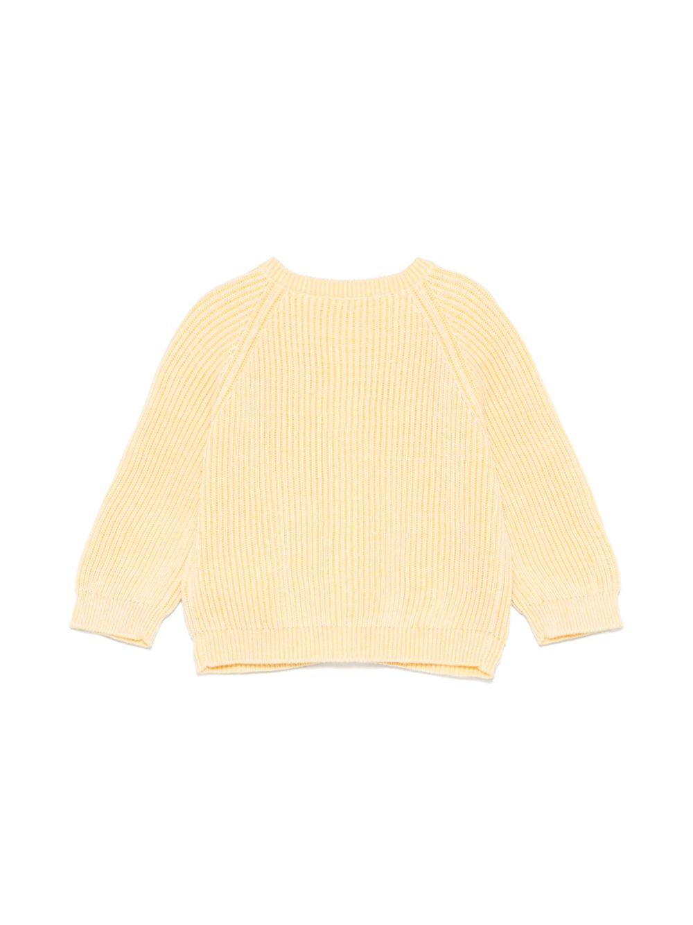 Cardigan per neonata Bonpoint Giusto giallo con dettaglio a coste S05NCAK00001 233A BONPOINT 