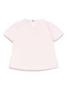 T-shirt per neonata A'lapage rosa in cotone con dettaglio fiocchi AL09 ROSA A'LAPAGE 