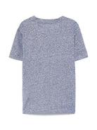 T-shirt per bambino Brunello Cucinelli Kids blu mélange BW835T158 C563 BRUNELLO CUCINELLI KIDS 