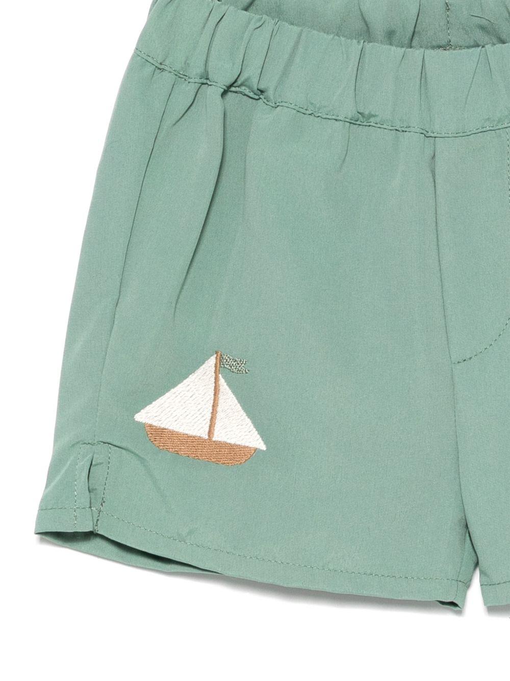 Costume da bagno per neonato Donsje Mees verde con ricamo 4068303 00079 DONSJE 
