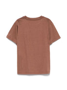 T-shirt per bambino Paolo Pecora Kids marrone con logo ricamato PP3906 TABACCO PAOLO PECORA KIDS 