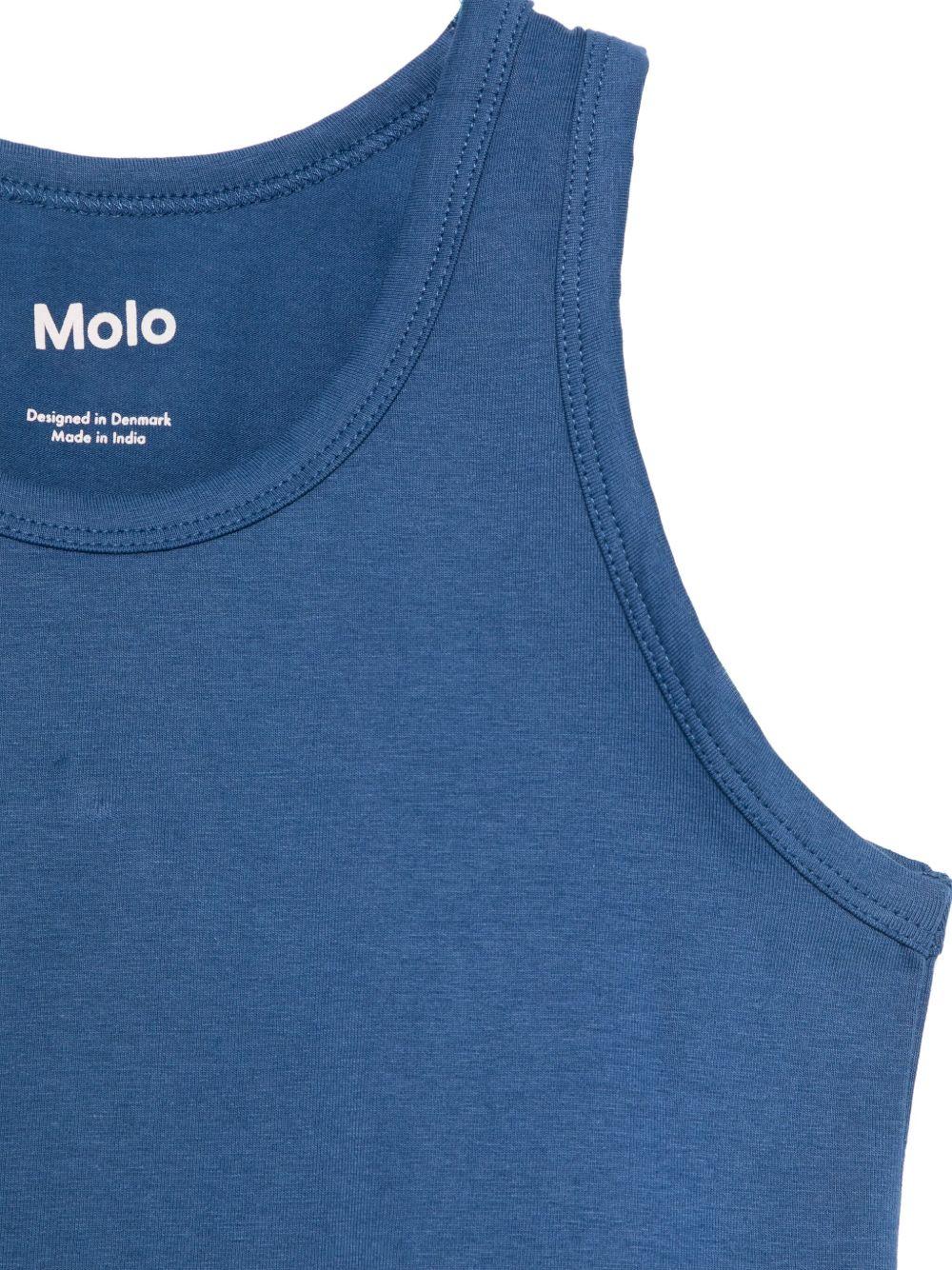 Set di 2 canotte per bambino Molo Jayden blu con stampa smiley 1S25Q101 9350 MOLO 
