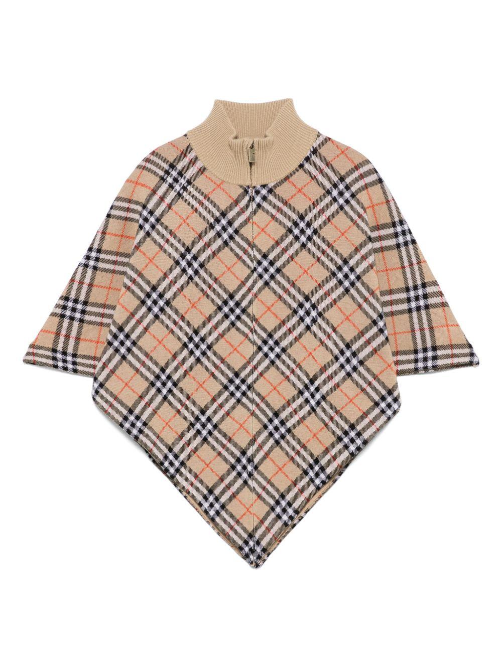Mantella per bambina Burberry Kids in lana con motivo a quadro 8105823 B9368 BURBERRY KIDS 