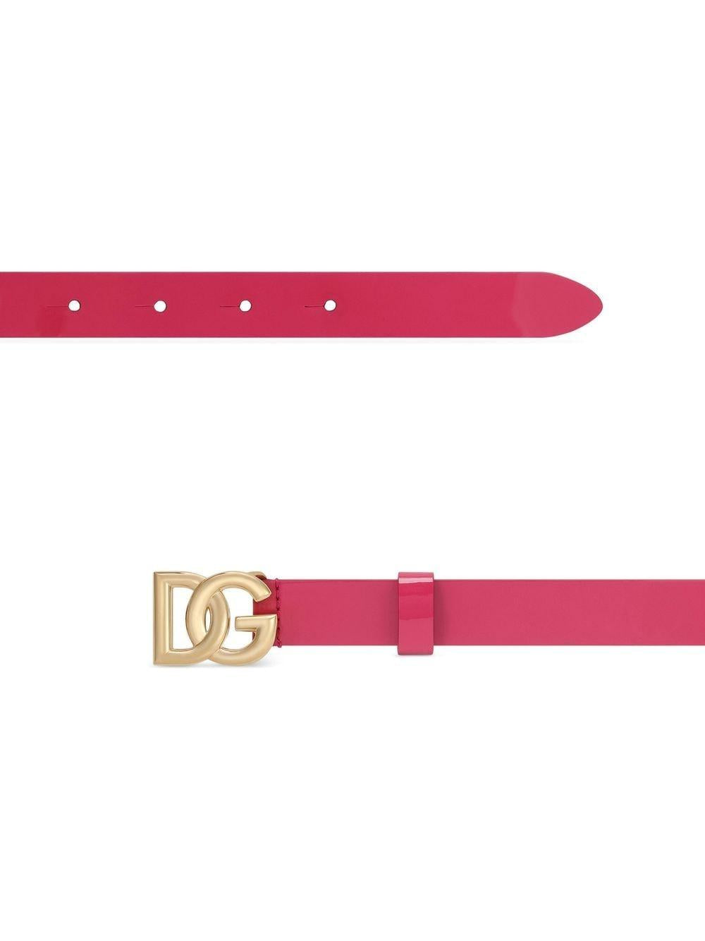 Cintura per bambina Dolce & Gabbana Kids fucsia con logo DG oro EE0062 A1471 80411 DOLCE & GABBANA KIDS 