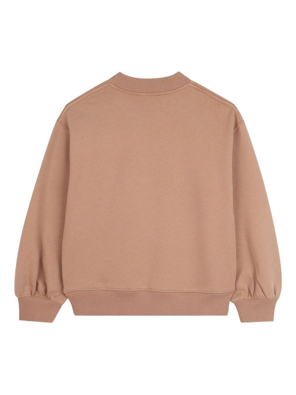 Felpa per bambina Chloé Kids beige con stampa logo C20649 31C CHLOE' KIDS 