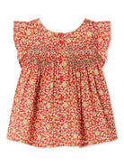 Blusa Naomie per neonata Bonpoint rosso con chiusura posteriore con bottoni C05XBLW00001 651A BONPOINT 