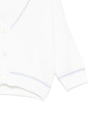 Cardigan per neonata La Stupenderia bianco con bottoni in maglia 1WCCR61. 800-804 LA STUPENDERIA 