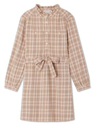 Abito a quadri per bambina Bonpoint marrone con orlo dritto W04GDRW00029 424 BONPOINT 