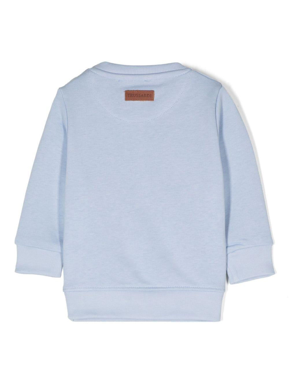 Felpa con stampa TIA24080FENB BLUE LIGHT TRUSSARDI JUNIOR 