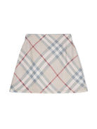 Gonna a quadri per bambina Burberry Kids beige con design svasato 8093147 A2205 BURBERRY KIDS 