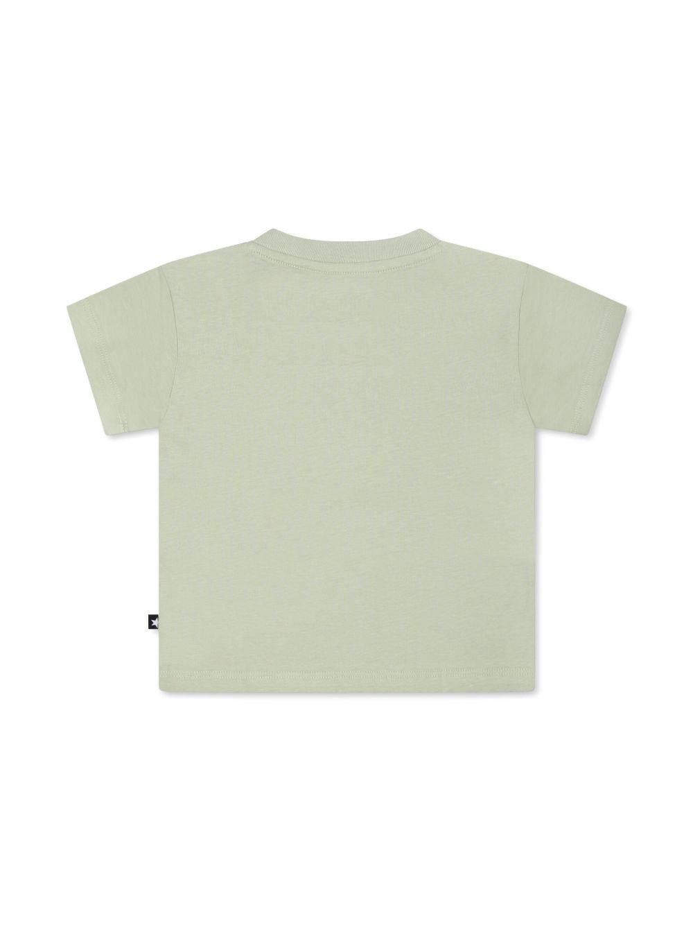 T-shirt con stampa per bambino Molo verde con scollo rotondo 6S25A207 5406 MOLO 