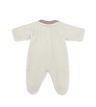 Tutina per neonata La Stupenderia bianca con dettaglio colletto rosa 1TBTT10 M20L23 LA STUPENDERIA 