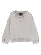 Felpa per bambina John Richmond Junior grigia con stampa logo RBA25122FE GREY STEEL JOHN RICHMOND JUNIOR 