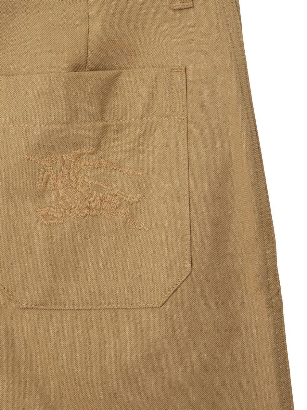 Shorts con spacchi frontali per bambino Burberry Kids beige con due tasche laterali a filetto 8100470 B9719 BURBERRY KIDS 