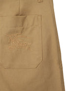 Shorts con spacchi frontali per bambino Burberry Kids beige con due tasche laterali a filetto 8100470 B9719 BURBERRY KIDS 