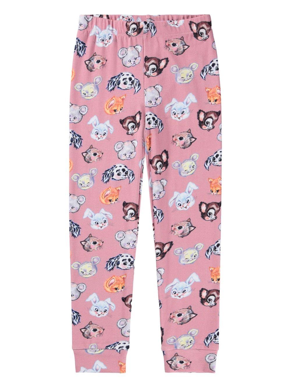 Pigiama per bambina Molo Lue rosa con stampa grafica 6W25R501 9467 MOLO 