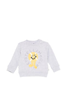 Felpa per neonato Stella McCartney Kids grigio con logo sul davanti TY4580 Z0499 807 STELLA McCARTNEY KIDS 
