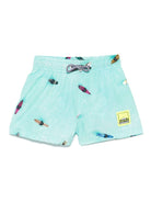 Costume da bagno per neonato Molo azzurro con stampa grafica 8S25P403NB 9230 MOLO 