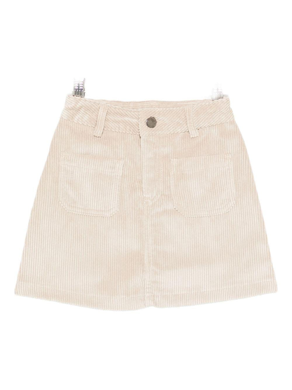 Gonna per bambina Emporio Armani Kids beige con placchetta logo aquila EG000396 AF16697 U6281 EMPORIO ARMANI KIDS 