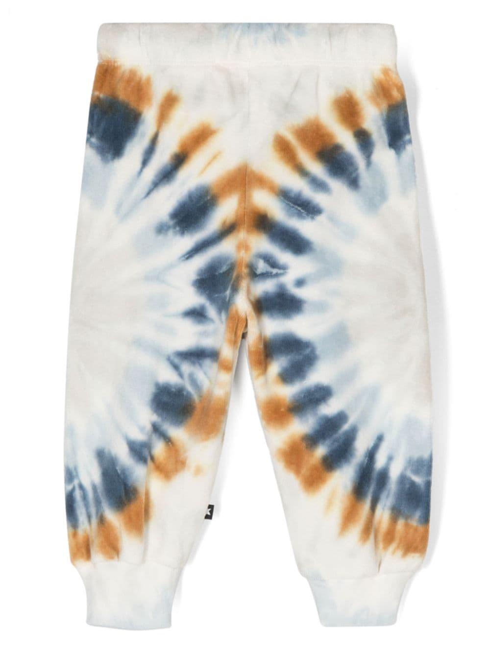 Pantaloni sportivi per neonato Molo Simeon bianco con stampa tie dye 6W24I222 9223 MOLO 