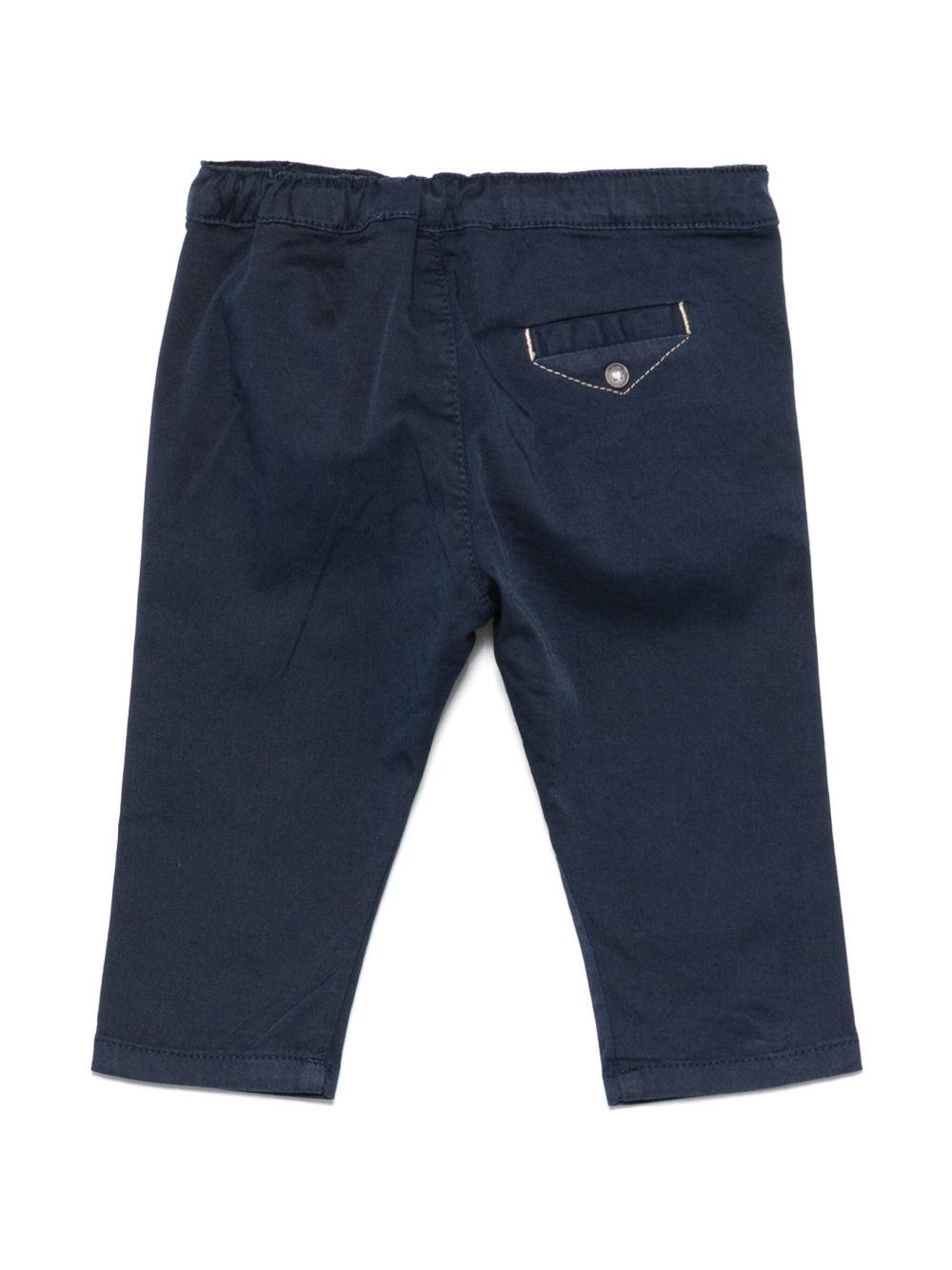 Pantaloni per neonato Tartine Et Chocolat blu in twill CA22041 04 TArtine & Chocolat 