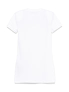 Abito modello t-shirt per bambina Balmain Kids bianco con decorazione logo BW1C01 Z2389 100NE BALMAIN KIDS 