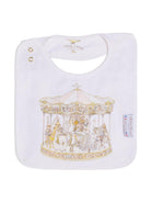 Bavaglino per neonati Atelier Choux bianco con stampa carosello BI-CS-CAR P-U ATELIER CHOUX PARIS 