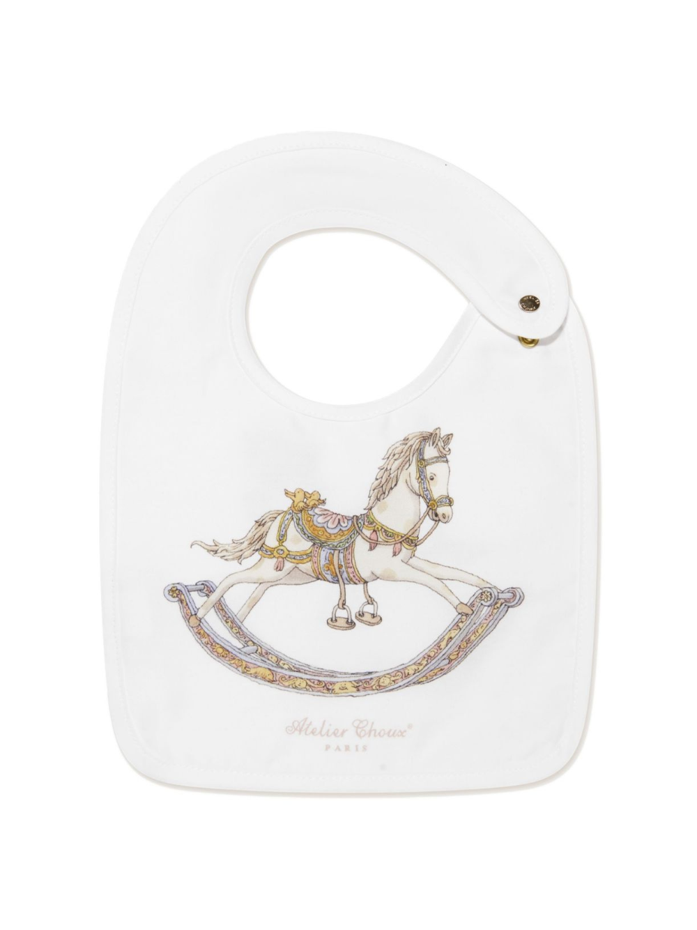 Bavaglino per neonati Atelier Choux bianco con stampa BI-CS-ROH O-U ATELIER CHOUX PARIS 