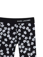 Leggins per bambina The Marc Jacobs Kids neri con stampa a fiori all-over W60730 09B THE MARC JACOBS KIDS 