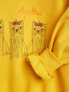 Felpa gialla per bambina con stampa grafica cani Mini Rodini 2472011423 YELLOW MINI RODINI 