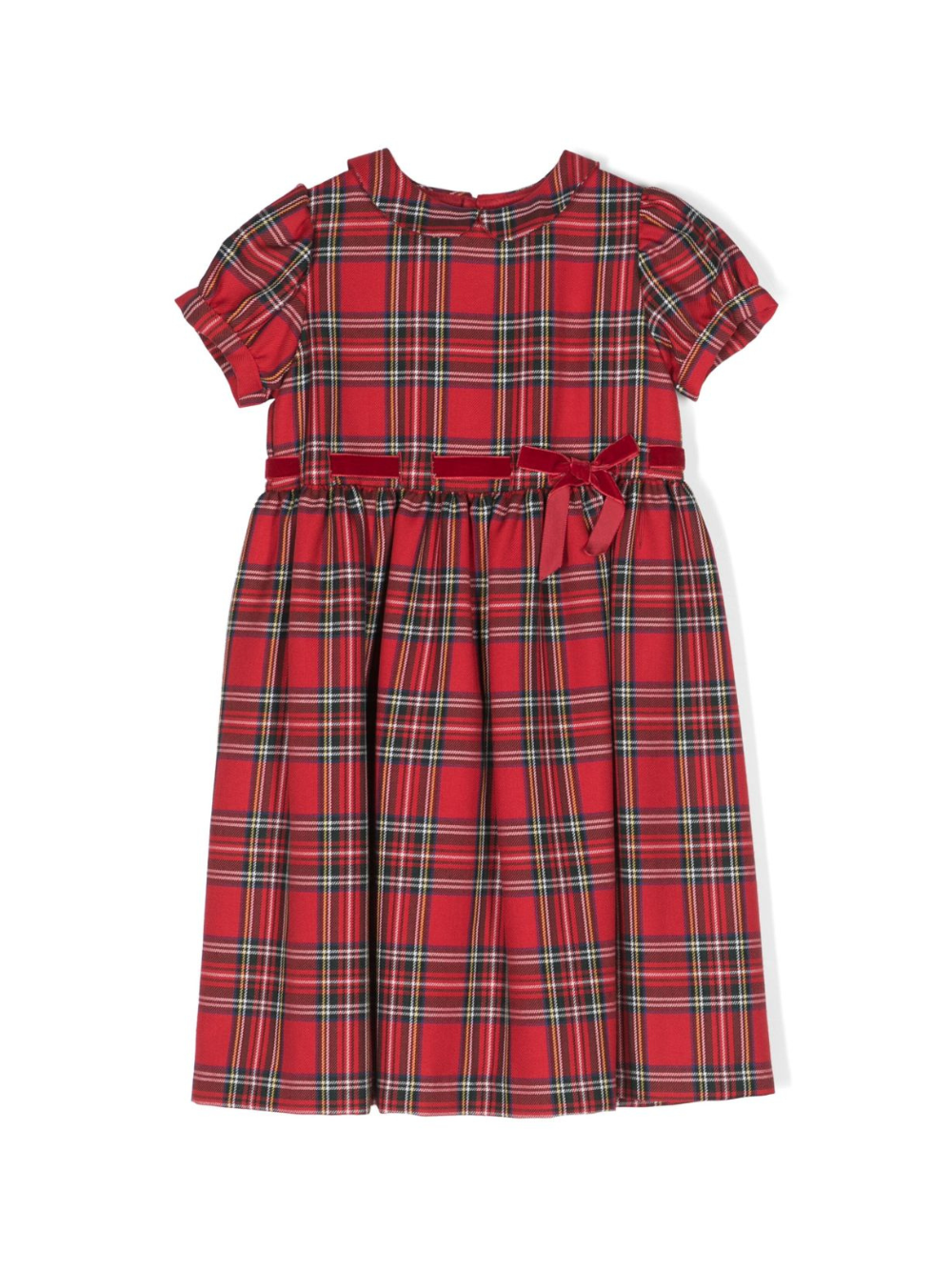 Abito per neonata Mariella Ferrari rosso con motivo tartan ABK24BISMC 026 MARIELLA FERRARI 