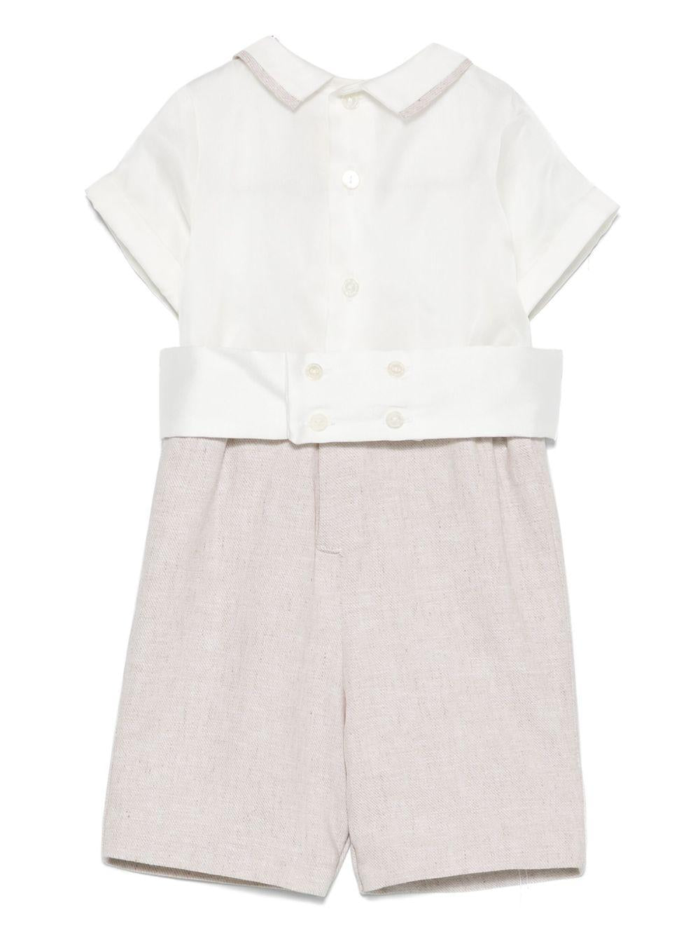 Tutina per neonato La Stupenderia beige con inserti CBPG51 D11 LA STUPENDERIA 
