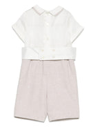 Tutina per neonato La Stupenderia beige con inserti CBPG51 D11 LA STUPENDERIA 