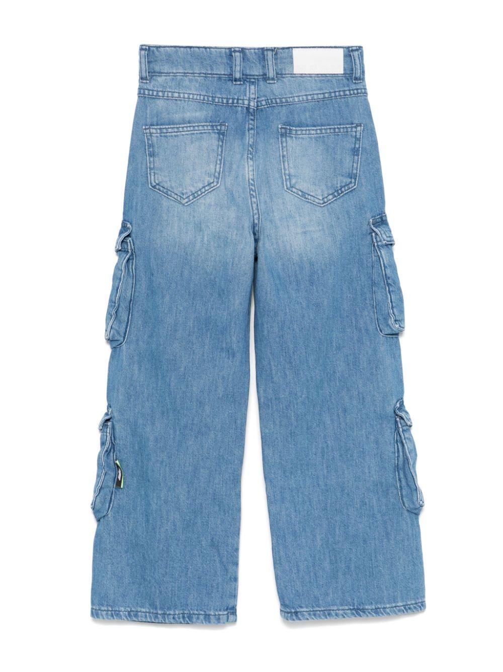 Jeans cargo per bambino MSGM Kids denim con tasche laterali F4MSJBDP091 126 MSGM KIDS 