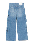 Jeans cargo per bambino MSGM Kids denim con tasche laterali F4MSJBDP091 126 MSGM KIDS 