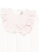 Tutina per neonata La Stupenderia bianca con motivo a quadretti arricciati 1TBTT04 L02 LA STUPENDERIA 